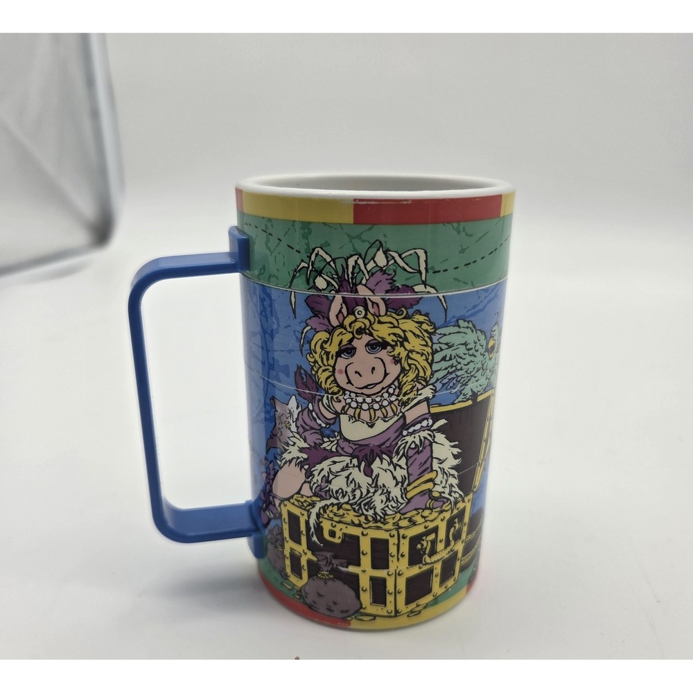 Vintage Muppet Treasure Island Spinning Puzzle Mug Plastic Cup Elandia
